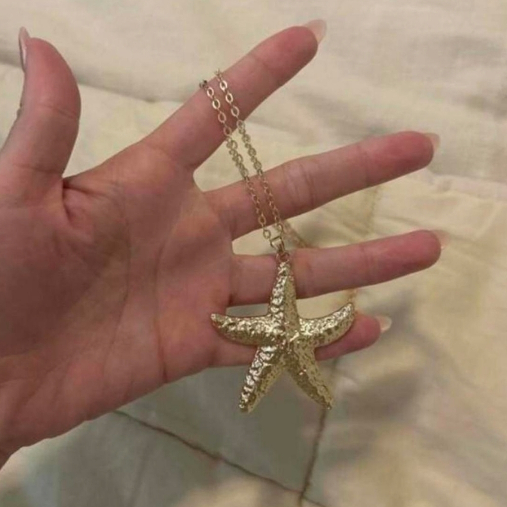 Gold Nautical Starfish Necklace